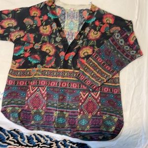 Johnny Was stamp printed sweater